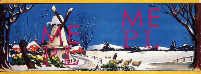  : Snow scene with windmill