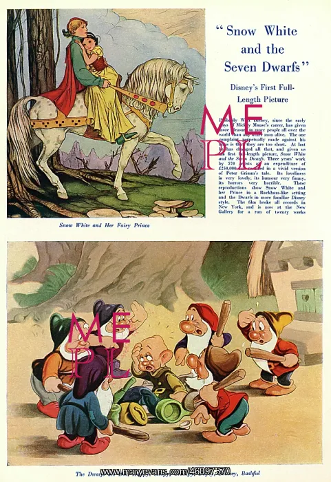 : Snow White & the Seven Dwarfs released in UK, 1938 : Snow White & the Seven Dwarfs released in UK, 1938