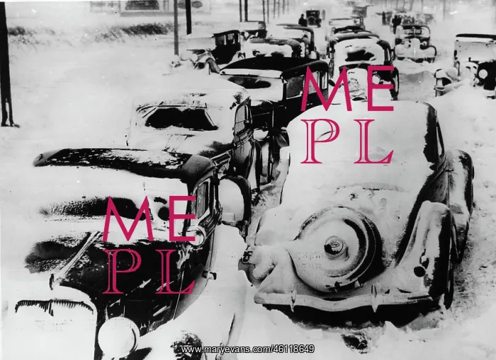 : Snowed into cars on a road toward : Snowed into cars on a road toward