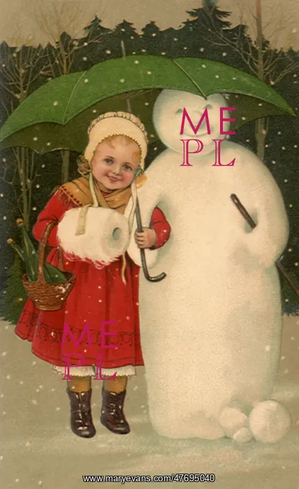  : Snowman Shares Umbrella