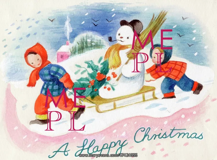 : Snowman on sledge : Snowman on sledge