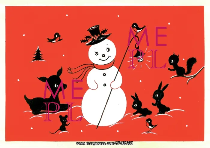 : Snowman ? two-colour design : Snowman ? two-colour design