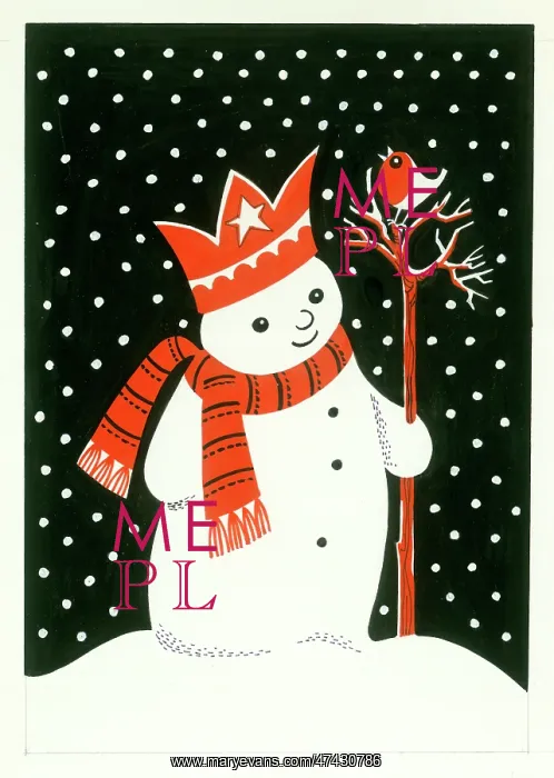  : Snowman in winter