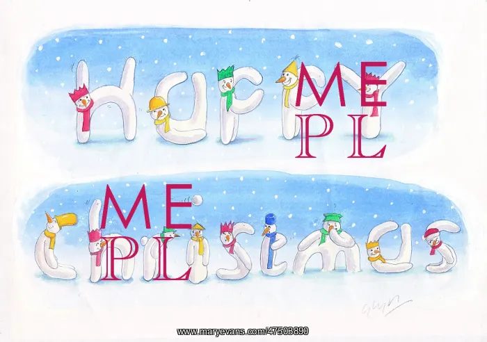  : Snowmen forming'Happy Christmas