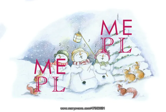  : Three snowmen singing carols
