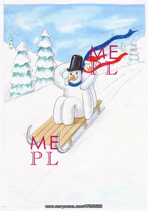  : Two snowmen on a sledge