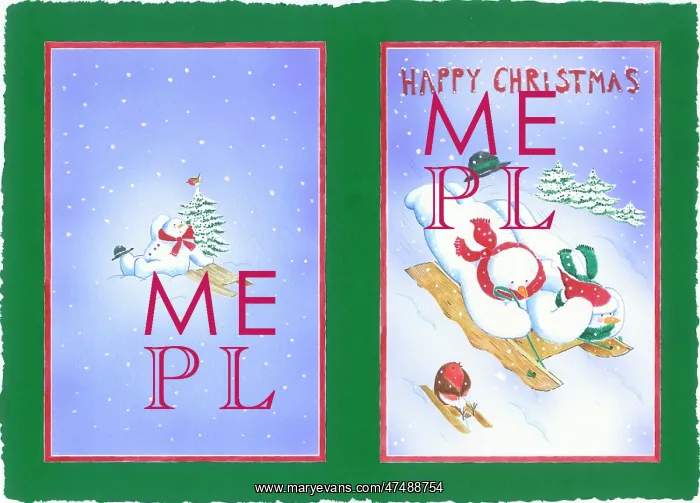: Two Snowmen Sledging : Two Snowmen Sledging