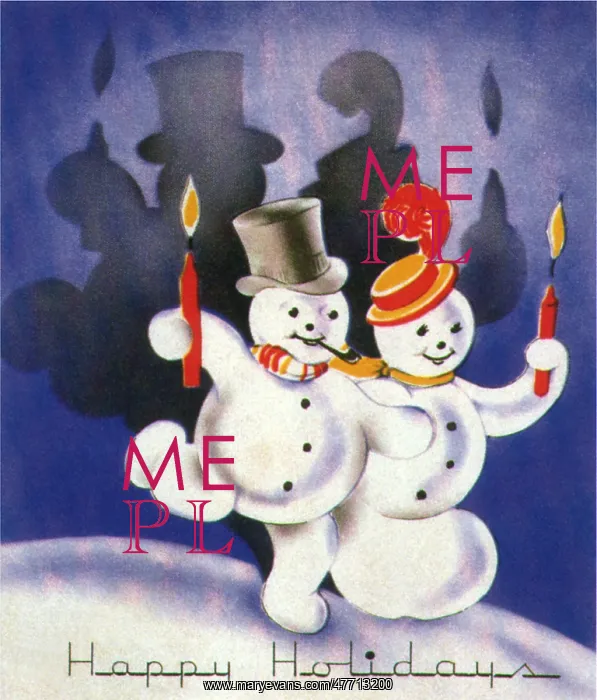  : Snowpeople with Candles