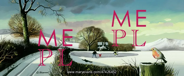 : Snowscene with Robin on Post : Snowscene with Robin on Post