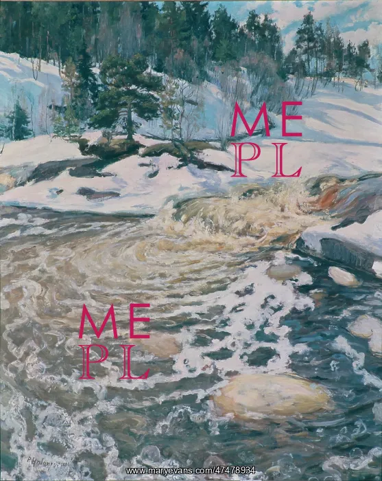 : snowscene with tumbling river : snowscene with tumbling river