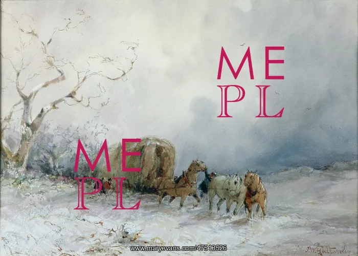 : Snowscene: Wagon with Horses : Snowscene: Wagon with Horses