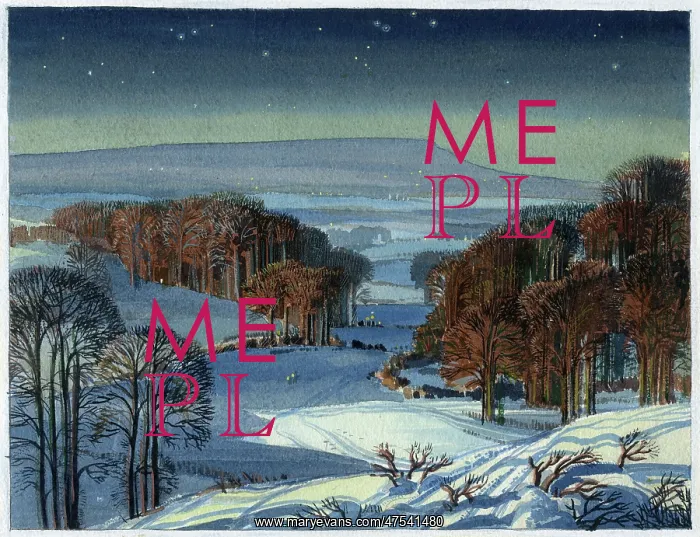 : Snowscene with woods and hills : Snowscene with woods and hills