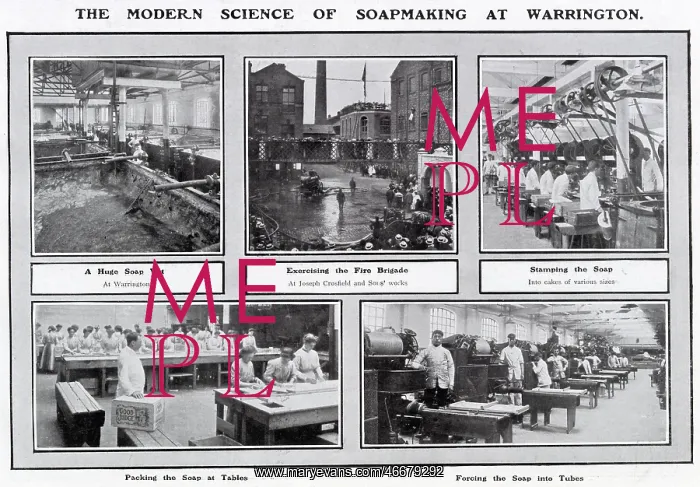 : Soapmaking at Joseph Crosfield & Sons at Warrington 1907 : Soapmaking at Joseph Crosfield & Sons at Warrington 1907