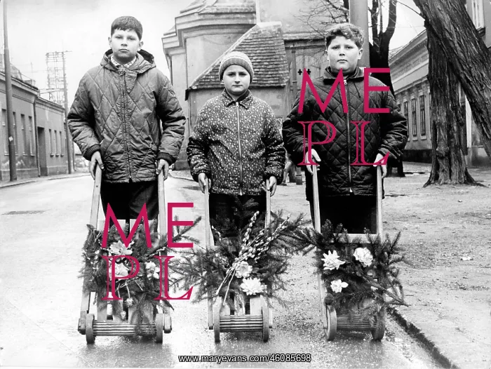 : Socalled rattle boys during Easter celebration : Socalled rattle boys during Easter celebration