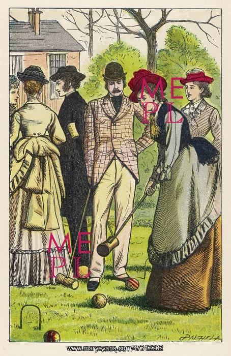 : SOCIAL / CROQUET IN GARDEN : SOCIAL / CROQUET IN GARDEN