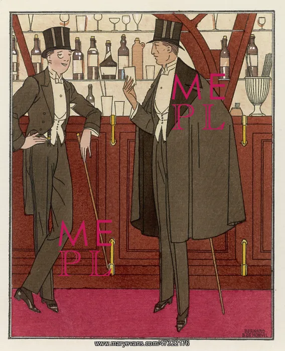  : SOCIAL / MEN IN BAR 1913