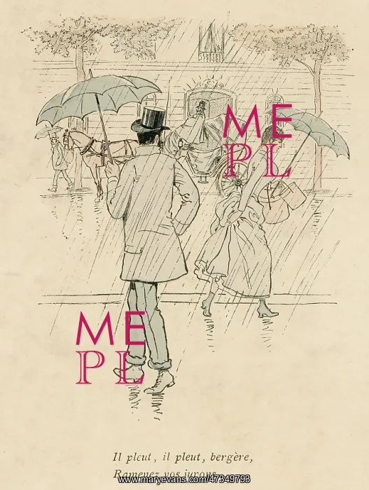 : SOCIAL / PARIS RAIN 1890 : SOCIAL / PARIS RAIN 1890