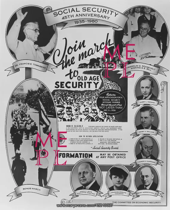 : Social Security 45th Anniversary Poster. ? : Social Security 45th Anniversary Poster. ?