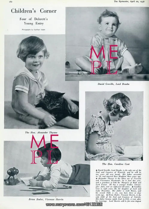 : Society children including the future Lord Bath : Society children including the future Lord Bath