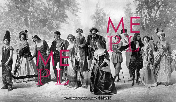 : Society at a costume ball, 1912 : Society at a costume ball, 1912