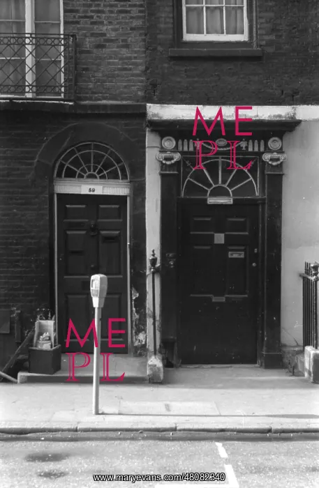  : Soho, London - two front doors with fanlights