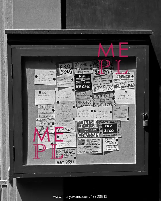 : Soho noticeboard, London : Soho noticeboard, London