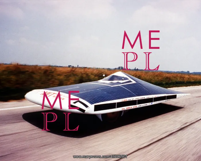 : Solar car on the road during the SUNRAYCE ? : Solar car on the road during the SUNRAYCE ?