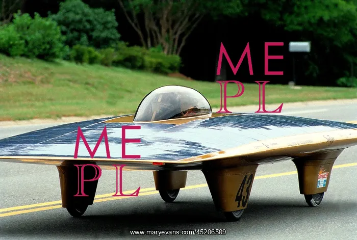 : Solar car on the road during the SUNRAYCE ? : Solar car on the road during the SUNRAYCE ?