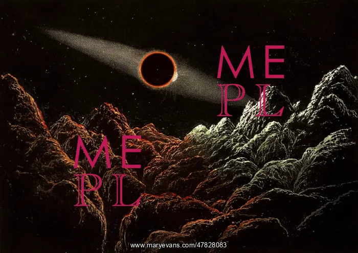 : Solar Eclipse Seen from Moon, circa 1870 : Solar Eclipse Seen from Moon, circa 1870