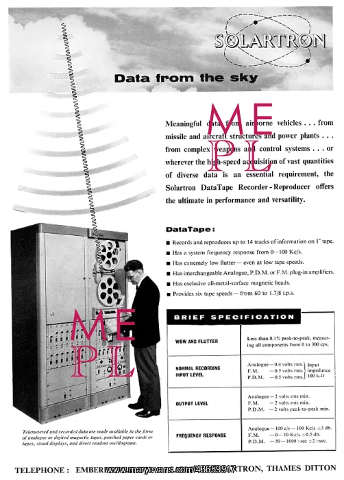 : Solartron Air Data Tape Recorders - Reproducers : Solartron Air Data Tape Recorders - Reproducers