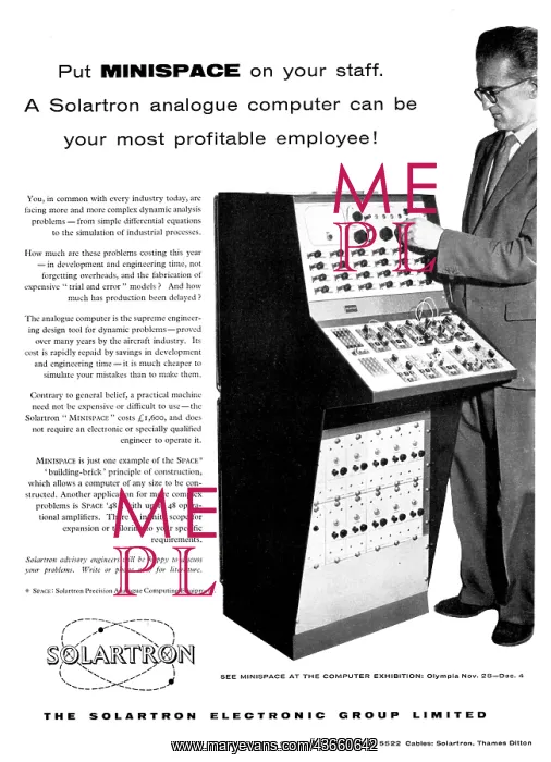 : Solartron MINISPACE Analogue Computer 1958 : Solartron MINISPACE Analogue Computer 1958