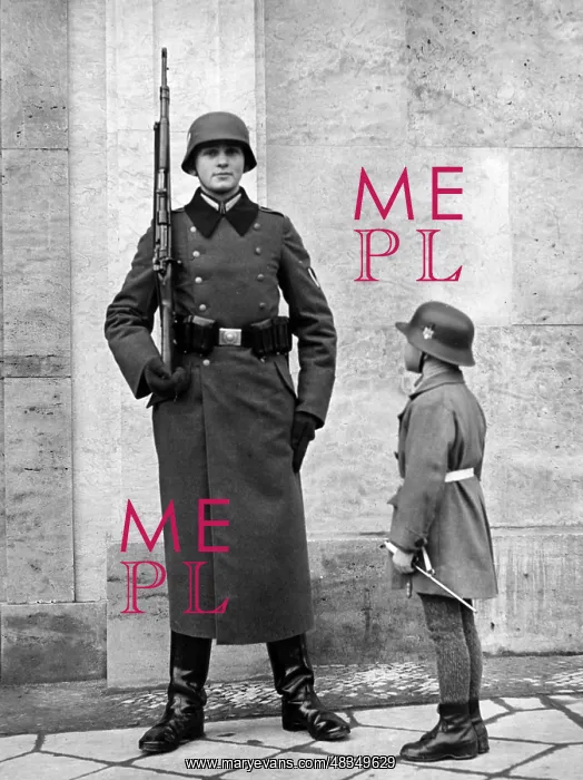 : Soldier and child in uniform, 1939 : Soldier and child in uniform, 1939