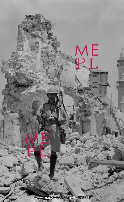 : Soldier in destroyed house in Jaffa : Soldier in destroyed house in Jaffa