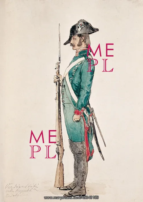 : Soldier in green uniform of the Cisalpine Republic : Soldier in green uniform of the Cisalpine Republic