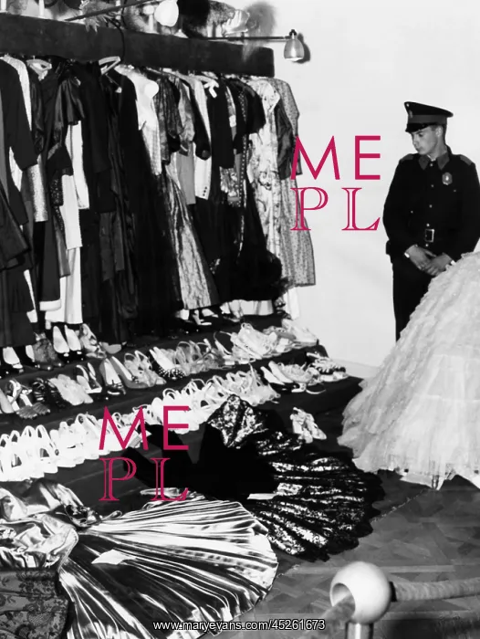 : Soldier guards the late Eva Peron's luxury after : Soldier guards the late Eva Peron's luxury after