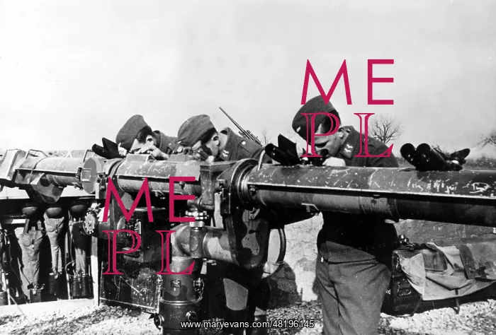 : Soldier Handling a Measuring Device, 1941 : Soldier Handling a Measuring Device, 1941