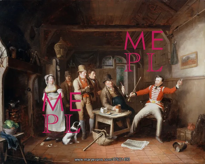 : A Soldier relating his exploits in a tavern, 1821 : A Soldier relating his exploits in a tavern, 1821