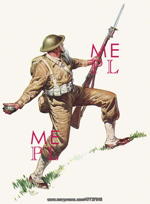 : Soldier with Rifle lobs Grenade : Soldier with Rifle lobs Grenade