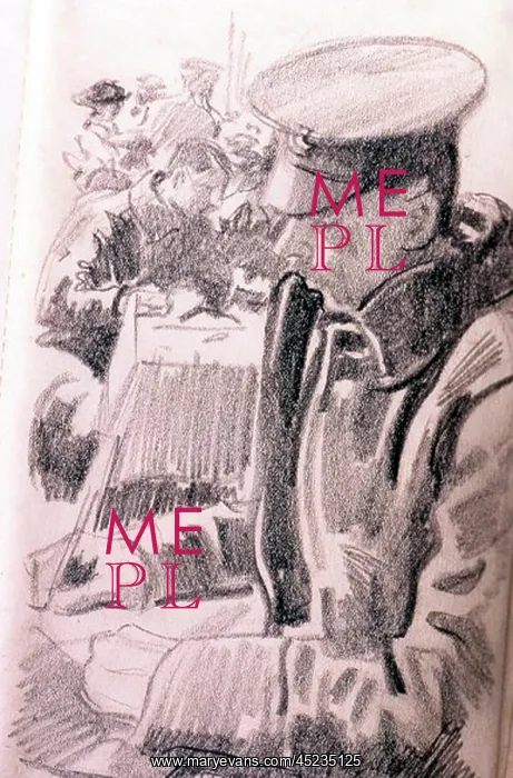 : Soldier writing, WW1 : Soldier writing, WW1