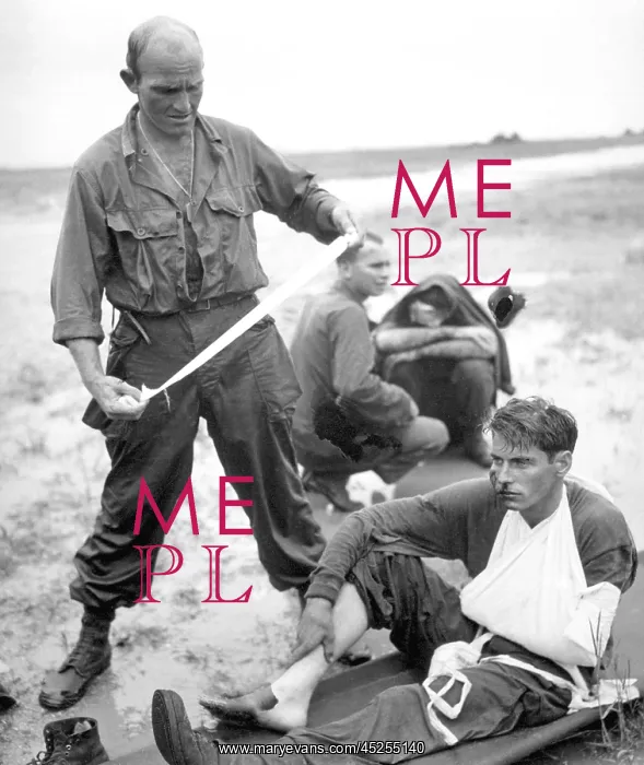 : Soldiers aided by corpsmen after their tank hit : Soldiers aided by corpsmen after their tank hit