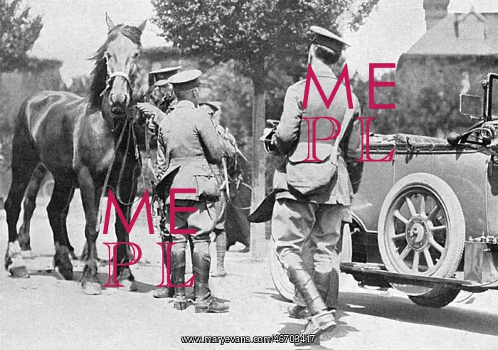 : Soldiers commandeering horses at Bexhill, WW1 : Soldiers commandeering horses at Bexhill, WW1