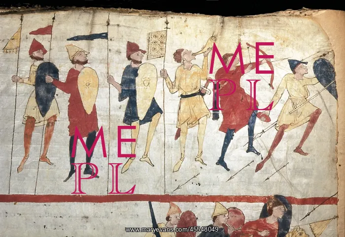 : Detail of soldiers in Commentarius in Apocalypsim : Detail of soldiers in Commentarius in Apocalypsim