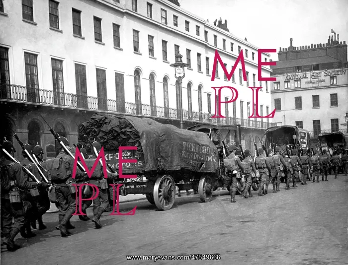 : Soldiers escorting carts during railway strike : Soldiers escorting carts during railway strike
