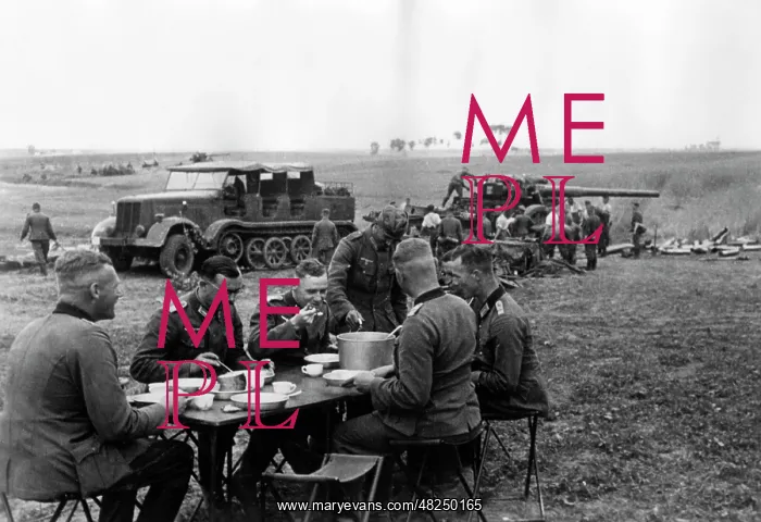 : Soldiers of a German battery on the Eastern Front, 1941 : Soldiers of a German battery on the Eastern Front, 1941
