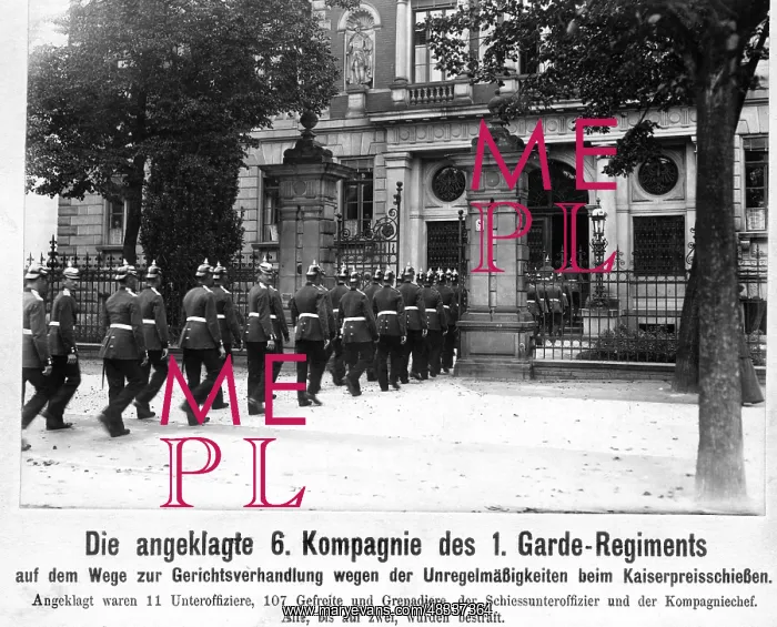 : Soldiers march in a building, 1912 : Soldiers march in a building, 1912