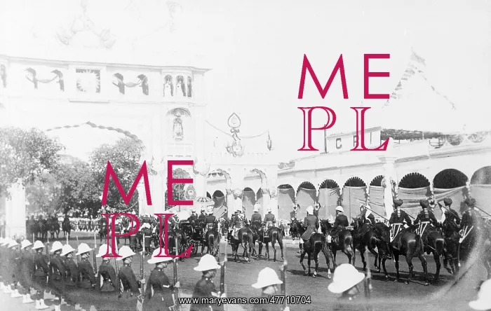 : Soldiers and procession, Coronation Durbar, Delhi, India : Soldiers and procession, Coronation Durbar, Delhi, India