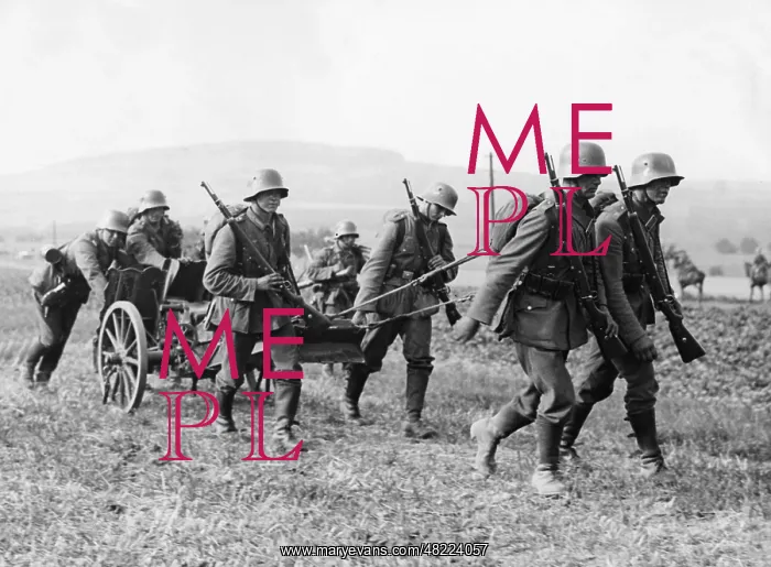 : Soldiers of the Reichswehr pulling a gun : Soldiers of the Reichswehr pulling a gun
