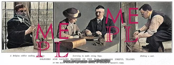 : Soldiers & sailors blinded in war learning useful trades : Soldiers & sailors blinded in war learning useful trades