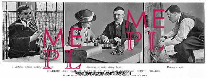 : Soldiers & sailors blinded in war learning useful trades : Soldiers & sailors blinded in war learning useful trades