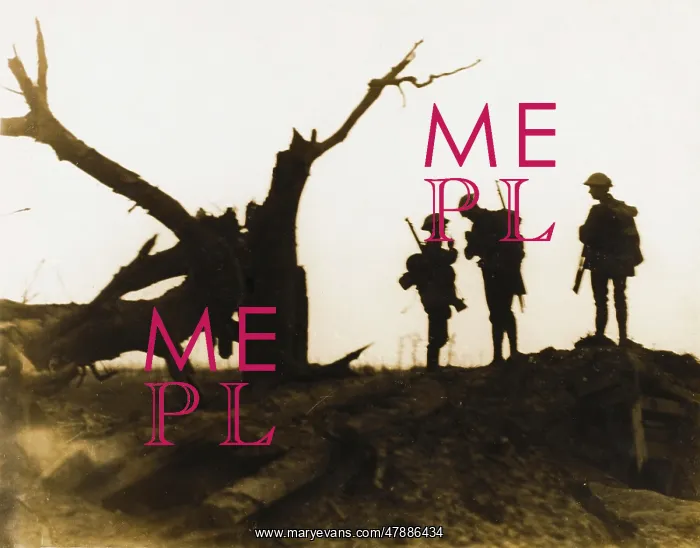 : Soldiers in silhouette on the Western Front : Soldiers in silhouette on the Western Front